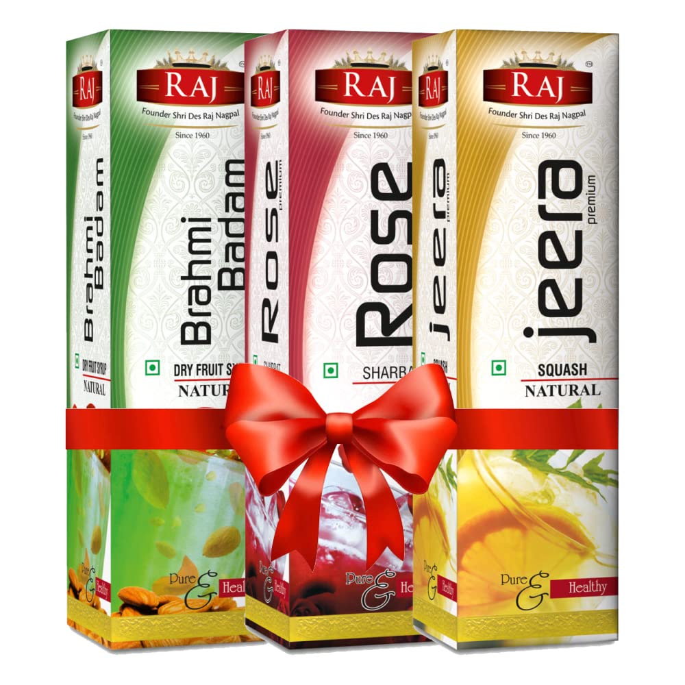 RAJ SPECIAL JEERA Specialities Combo Brahmi Badam & Jeera Squash Premium Rose Sharbatbeverage Instant Refreshing Drink For Summer Combo Pack (750Mlx3) (B0C3LZYHM5) Amazon Price History, Amazon Price Tracker
