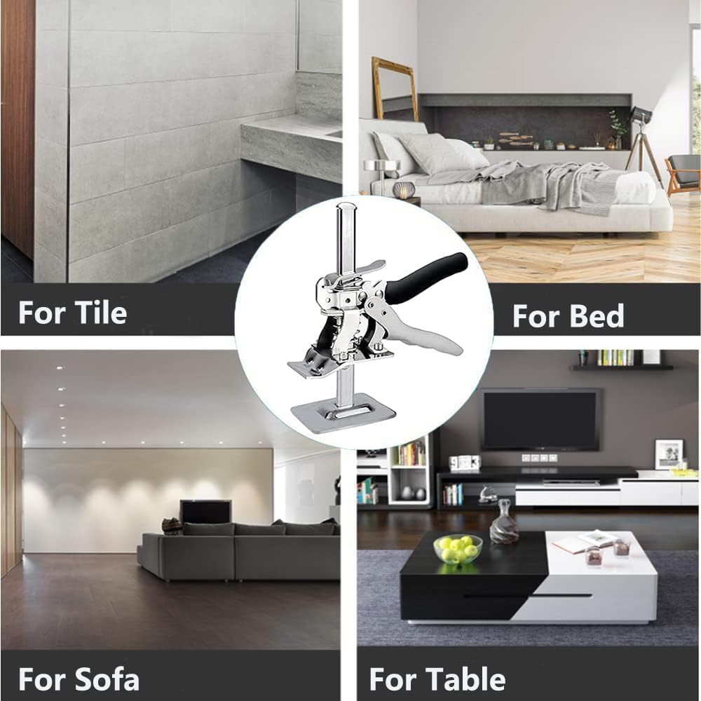 J&UNIQUE Lifting Tool Jack, FUNSUEI 1 Packs Labor Saving Arm Jack, Stainless Steel Arm Tool Lift, Multi-Function Height Adjustment Lifting Device for Board Tiles Doors Windows Floor and Cabinets 3