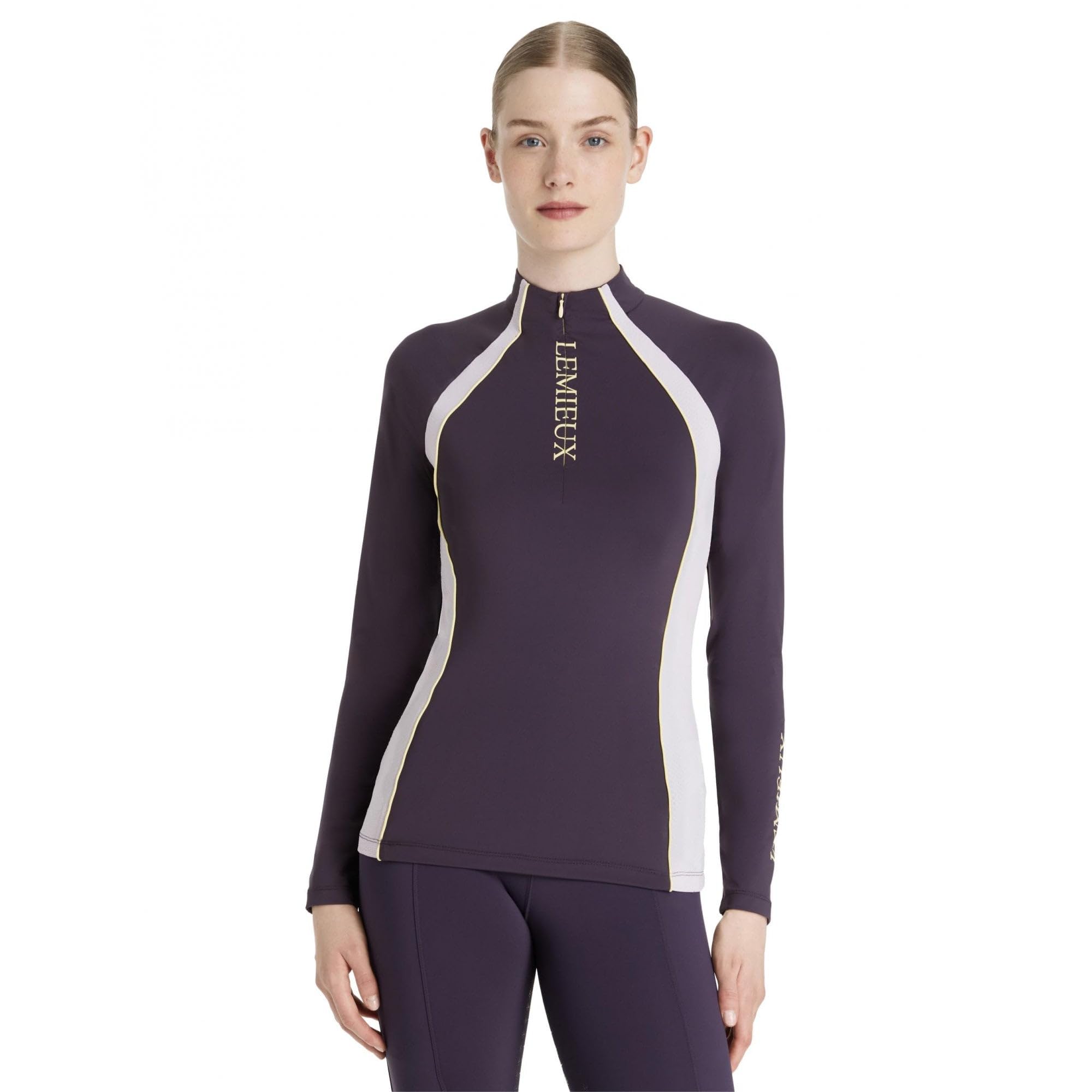 LeMieux Philippa Mesh Base Layer - UV50+ - Sweat-Wicking Mesh Panels - Four-Way Stretch - Juniper - UK8