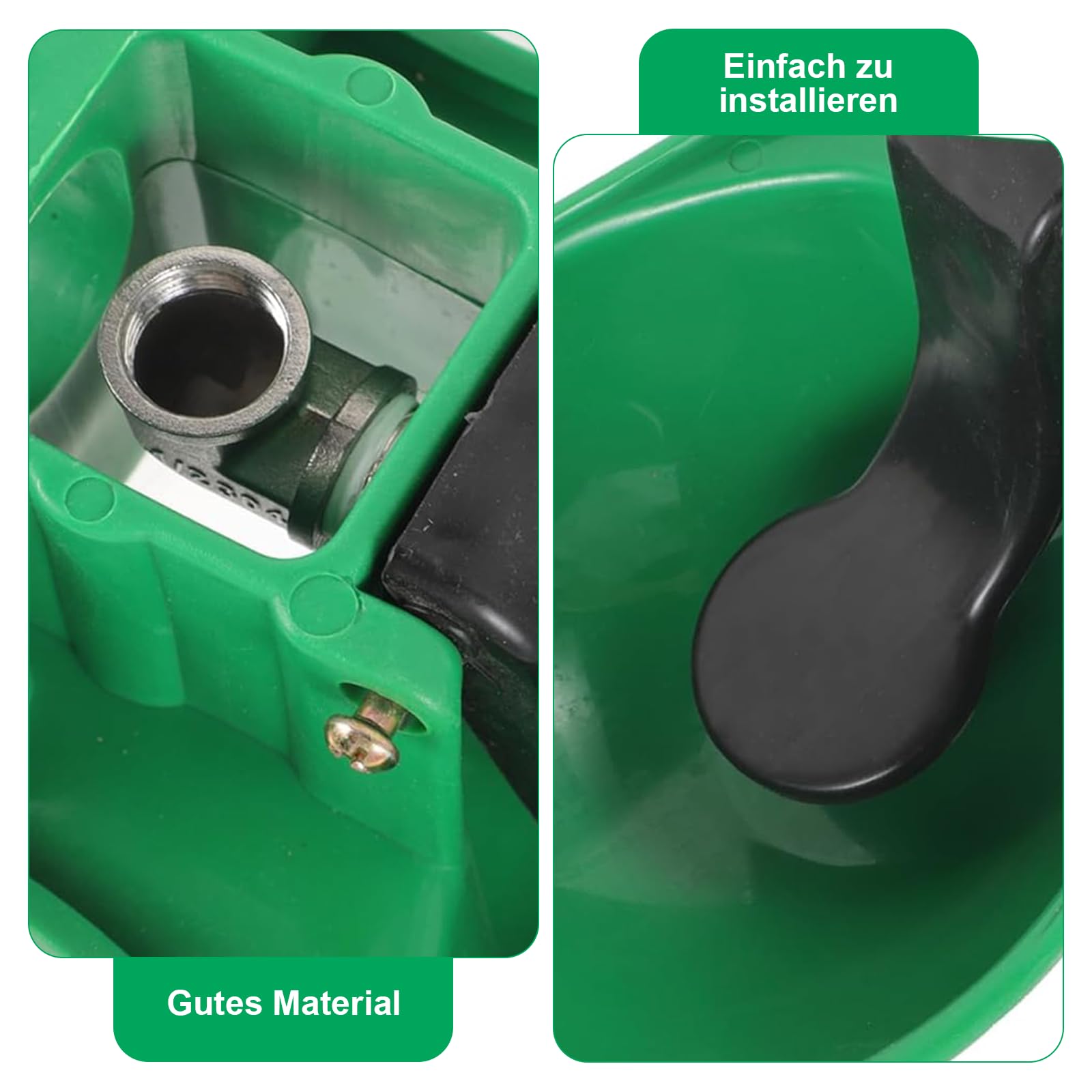 Tränkebecken Pferd, Pferdetränke mit Druckzunge, Schlauchadapter, Bürste, Rohmaterialband, Montagezubehör, Viehtränke Pferd, Automatische Wasserversorgung Tränkewanne Rinder für Rinder Esel und Pferde