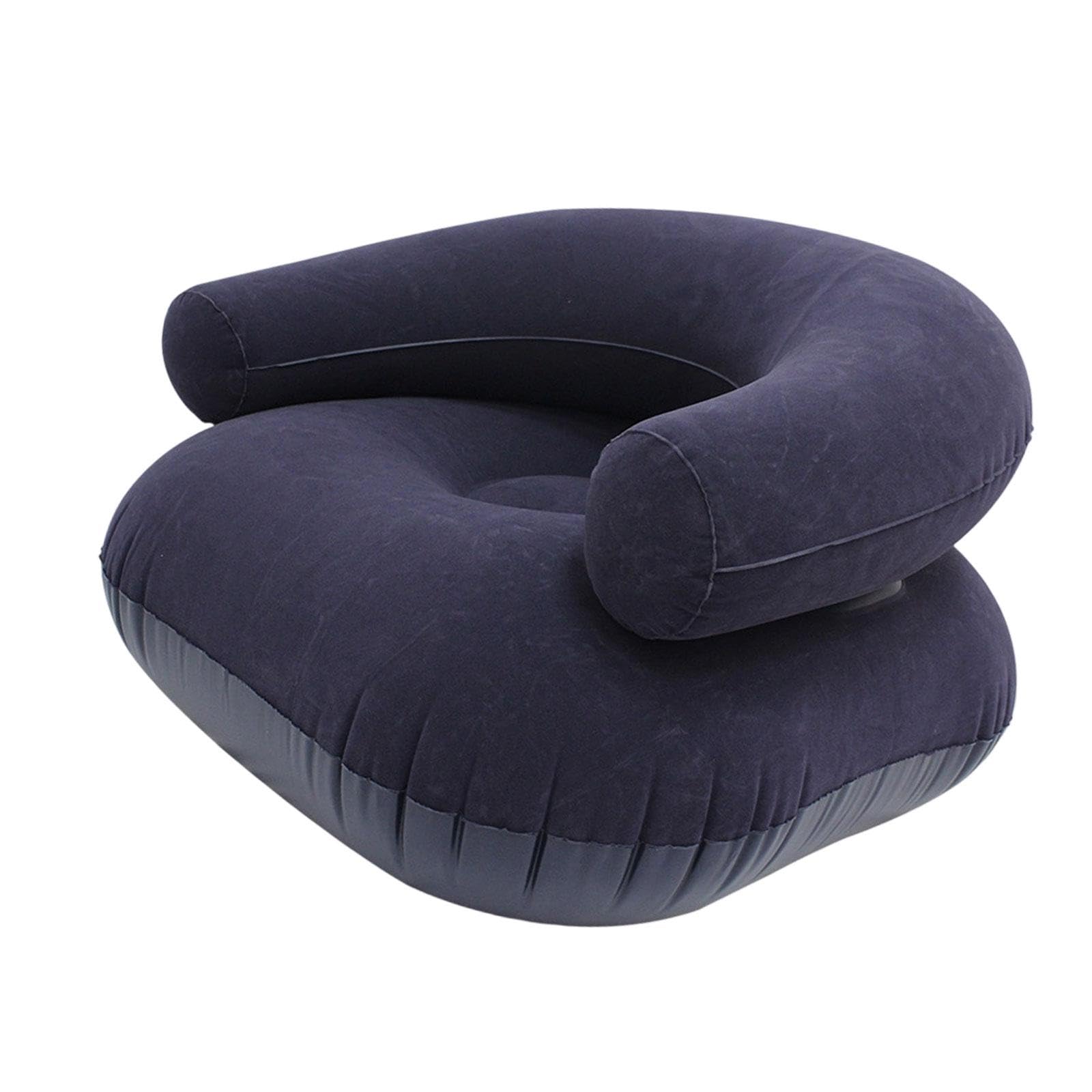 Inflatable Lounge Chair Soft Inflatable Lounger for Courtyard Indoor Bedroom Blue-image-23