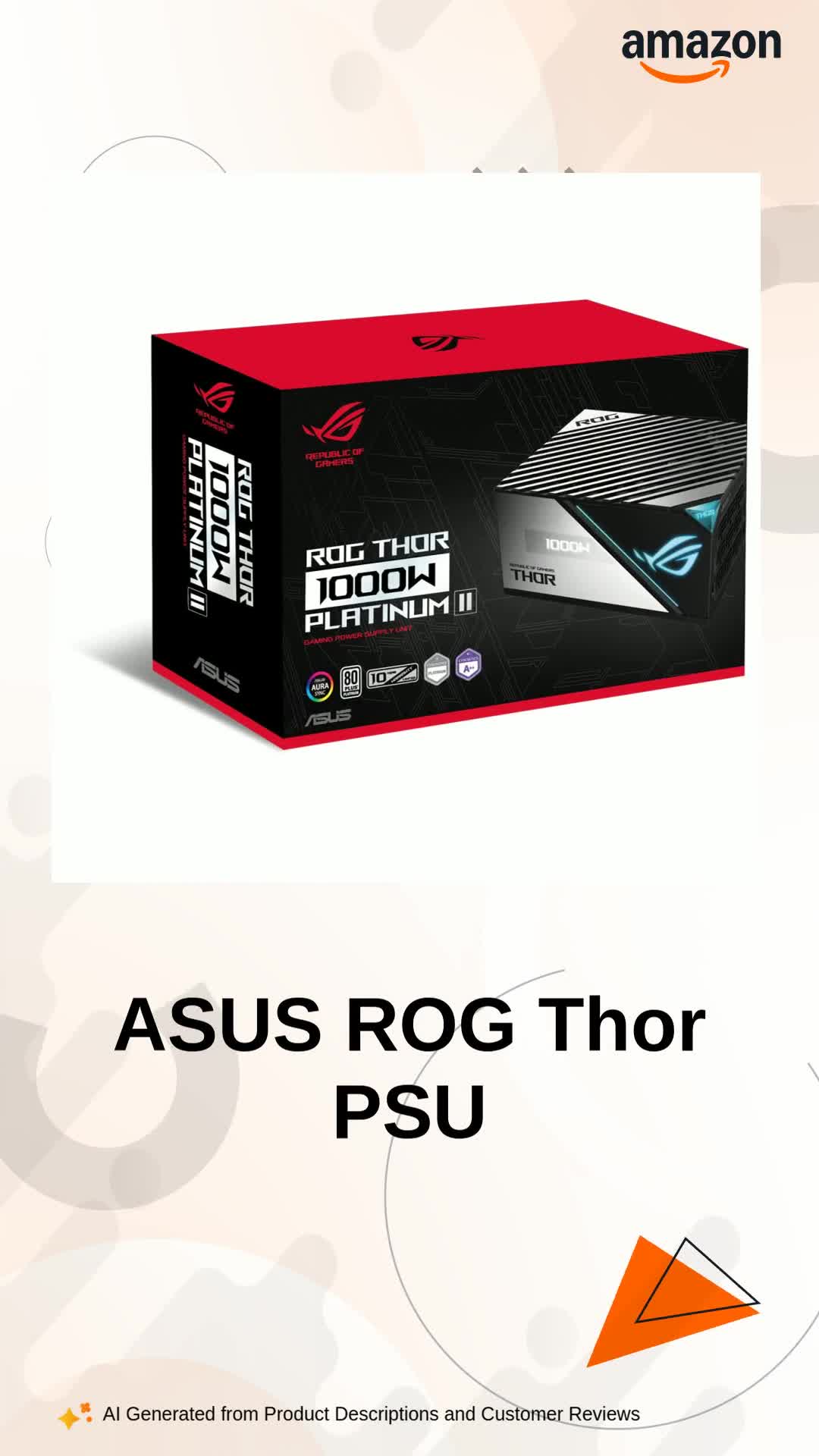 ASUS ROG THOR 1000W PLATINUM II 電源ユニット Amazon.in: Buy ROG Thor 1000W Platinum II (1000 Watt, Fully