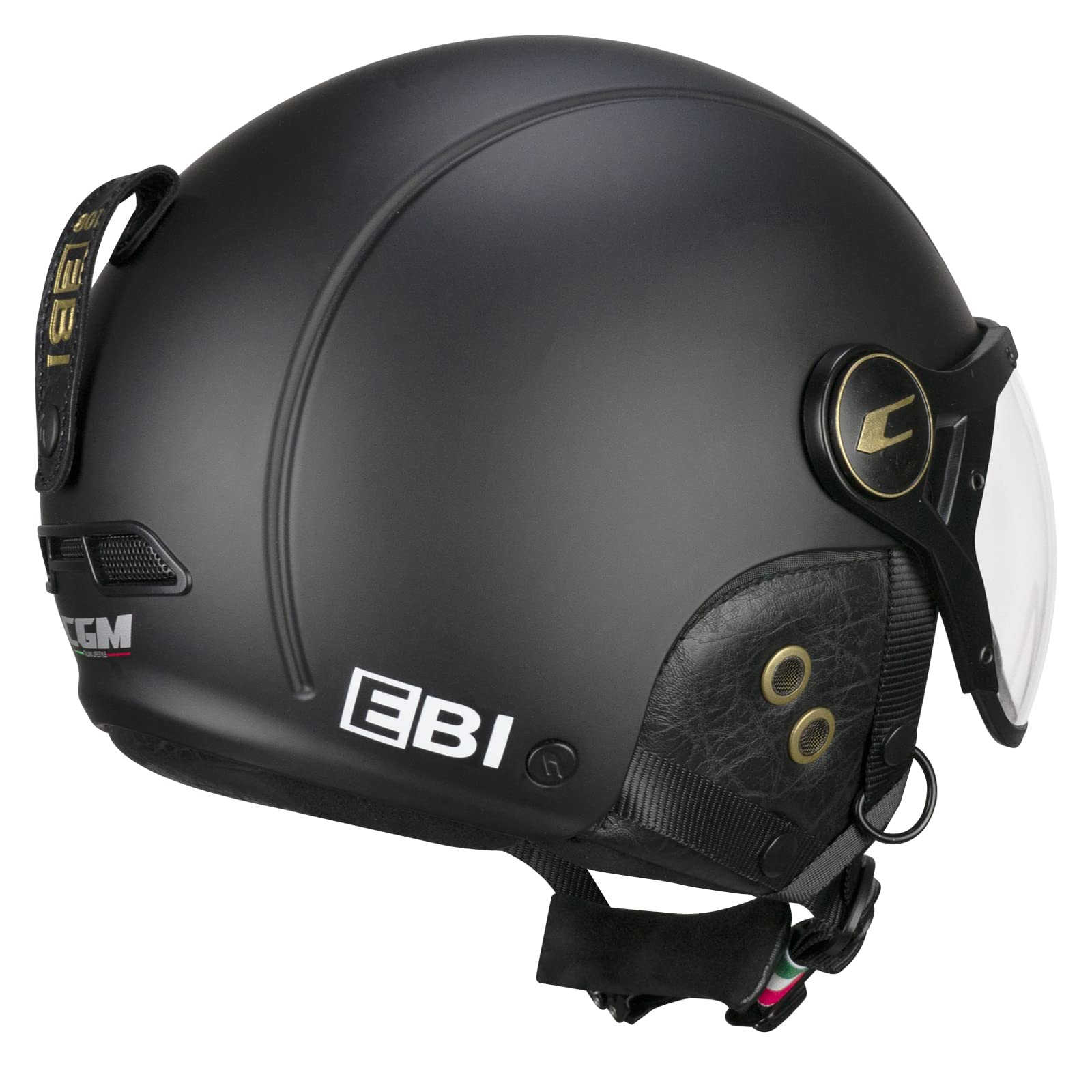 CGM EBI Casque de Ski Unisexe pour Adulte, Noir Mat, M (57-58cm)