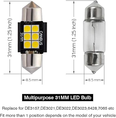Miniatura 61 de iBrightstar 6411 6418 C5W Festoon de 9-30 V - Focos LED - Focos LED de 1.5 pulgadas (36 mm) extremadamente brillantes y sin errores para luces
