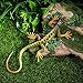 NUOBESTY Realistic Fake Lizard Artificial Model Reptile Plastic Lizard Action Figures Trick Playthings Prank Educational Toys 2Pcs