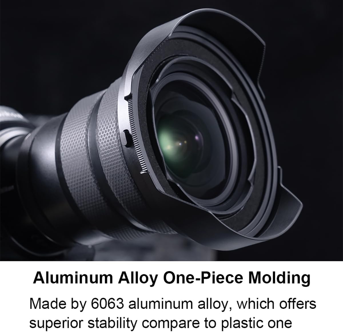 Kase Aluminum Lens Hood with 112mm Magnetic Filter Adapter Ring + Plastic Rear Lens Cap for Nikon Z 14-24mm F2.8 S Lens