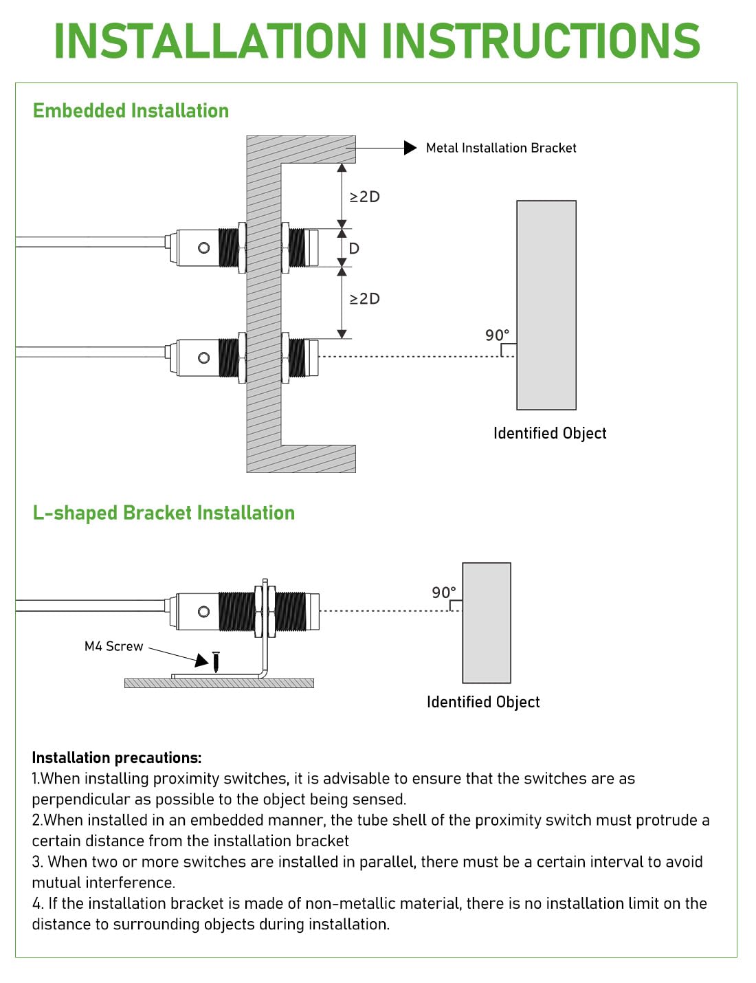 DIHOOL Photoelectric Proximity Sensor, Laser Motion Switch,IP65 Waterproof, Normally Open NPN NO, M16, 3 Wires,12V/24V Input(10-30VDC), Detection Distance Adjustable from 3cm to 80cm