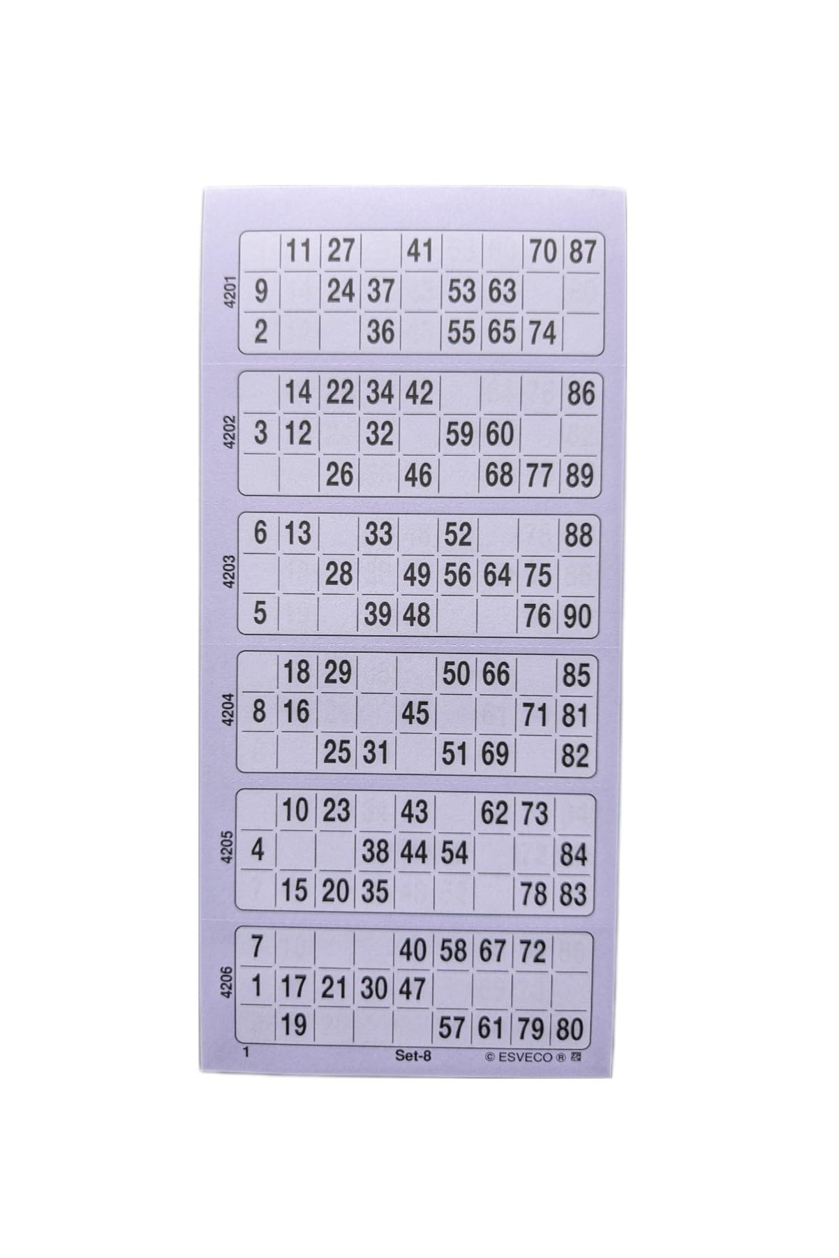 Blok do biletów bingotickets System 15 z 90 nr 4 fioletowy