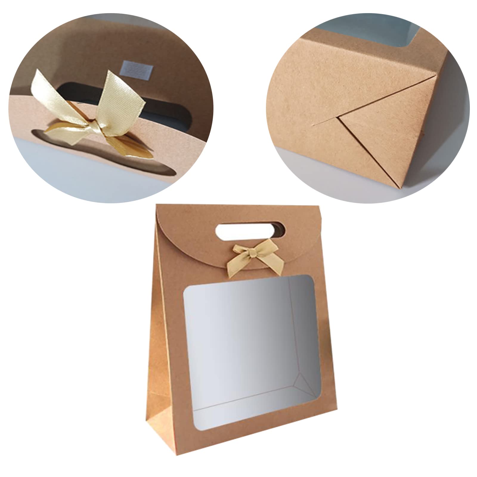 25 Sacchetti Regalo Di Carta Marrone Con Manici – 15x10x12 Cm – Ideali Per Shopping E Regali