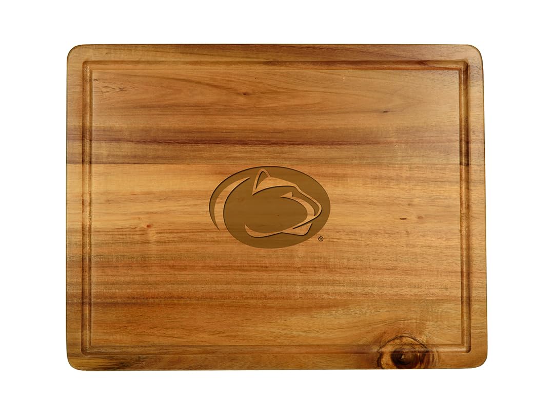 Picnic at Ascot Penn State Licensed Nittany Lions Large 16" x 12" Acacia Cheese/Charcuterie Cutting Board