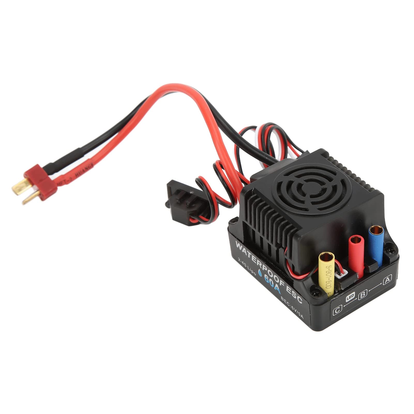 Generic Kit Combinato Motore Brushless Impermeabile 2300KV e 60A ESC per Auto Telecomandate 1/10 Ad Alte Prestazioni Rosso