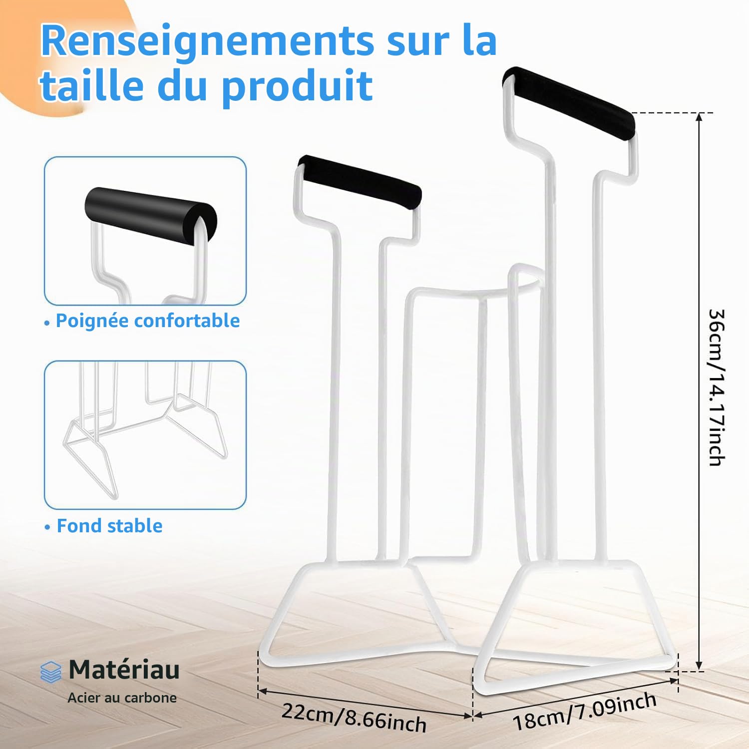 Enfile Bas de Contention, Enfile Bas de Contention, Poignées en Mousse Confortable, Aide à mettre et à enlever chaussettes, Aide à la Mobilité, Pour Senior, Idéal pour Personne Âgées
