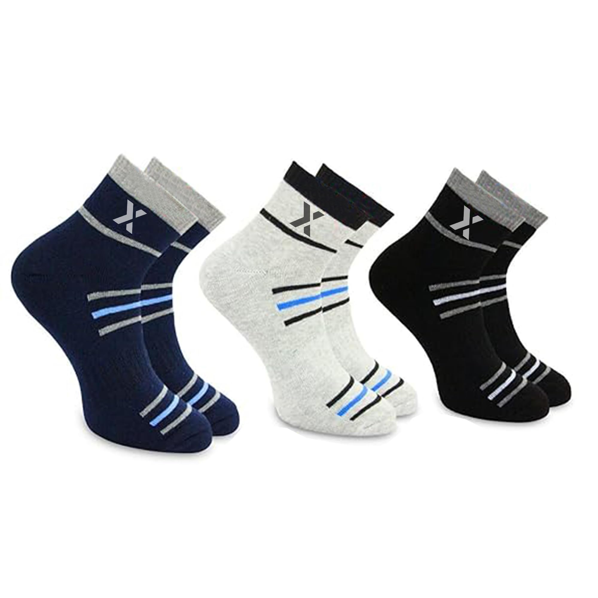 unaar Classic Ankle Socks - Comfortable Cotton Blend for Men and Women, Breathable, Durable- Pack of 3-picture-27