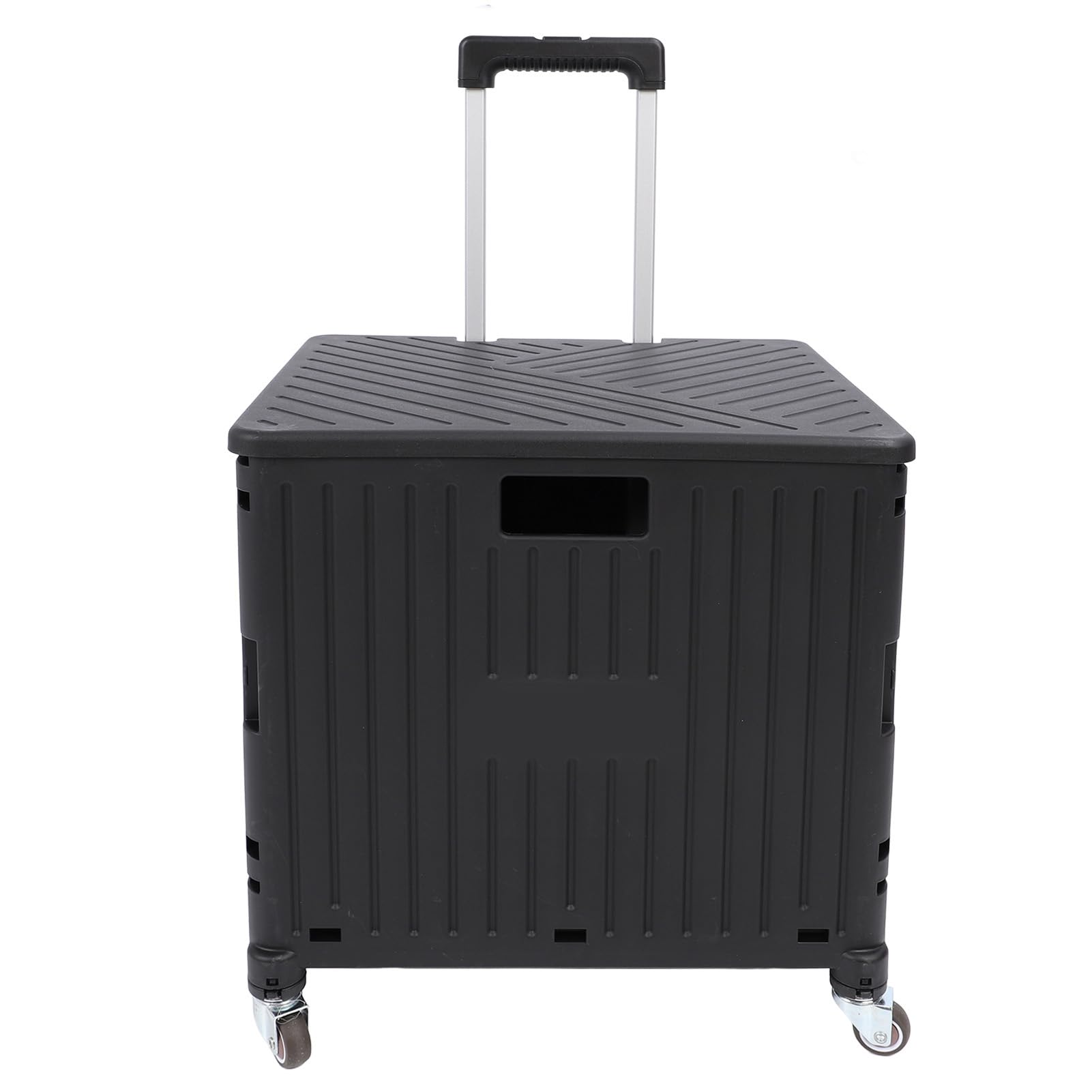 SUNGOOYUE Carrello Multiuso Pieghevole con Maniglia Telescopica, Cassa in PP con Ruote per Salire le Scale, Carrello Pieghevole 15,75 X 14,17 X 39,37 Pollici per l'ufficio degli Insegnanti della