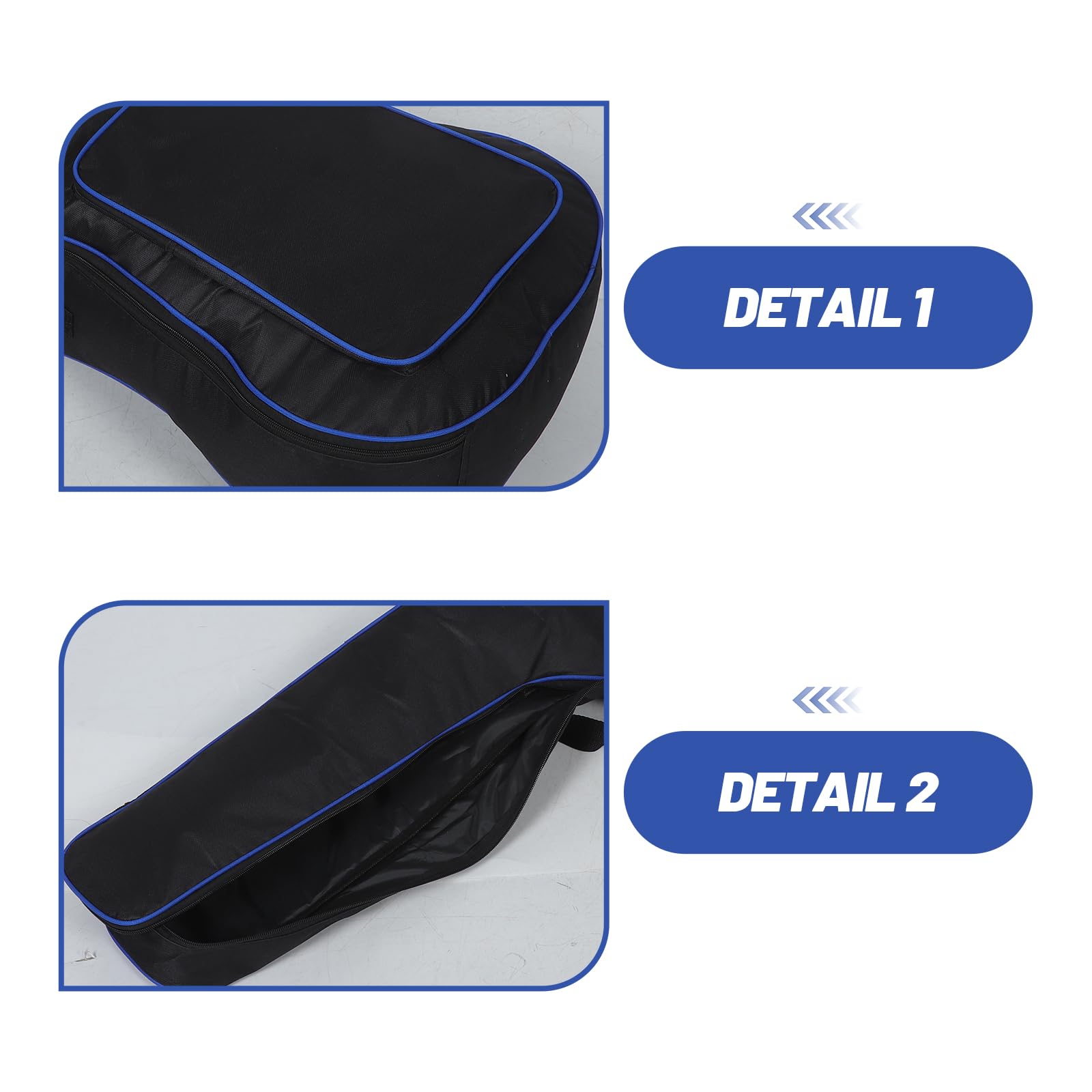 GLEAVI Bolsa para Guitarra Acústica de 41 Pulgadas y Acolchada Gruesa Borde Azul, Mochila Portátil para Guitarra Eléctrica, Funda Engrosada Resistente al Agua para Viajes y Conciertos