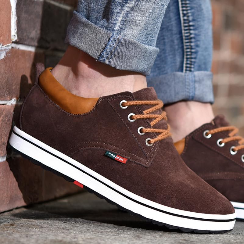 Men Elevator Sneakers Invisible Height Increasing 2.4 Inches Taller Elevator Sports Women Mesh Breathable Outdoor Lace up Fashion Shoes Coffee402