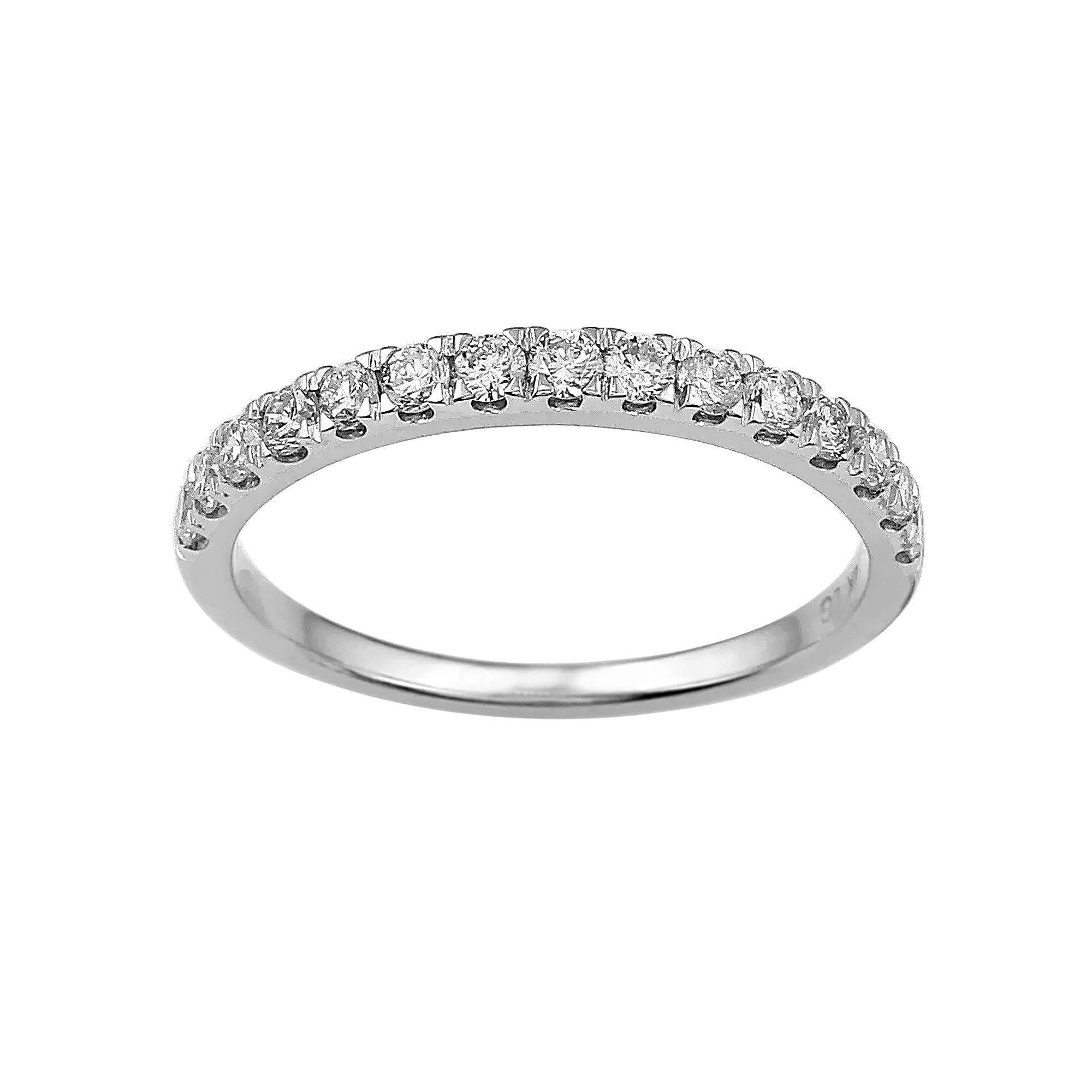 0.50ct Wedding Ring Band 14k White Gold Lab-Grown Diamond (F-G Color, VS-SI Clarity)