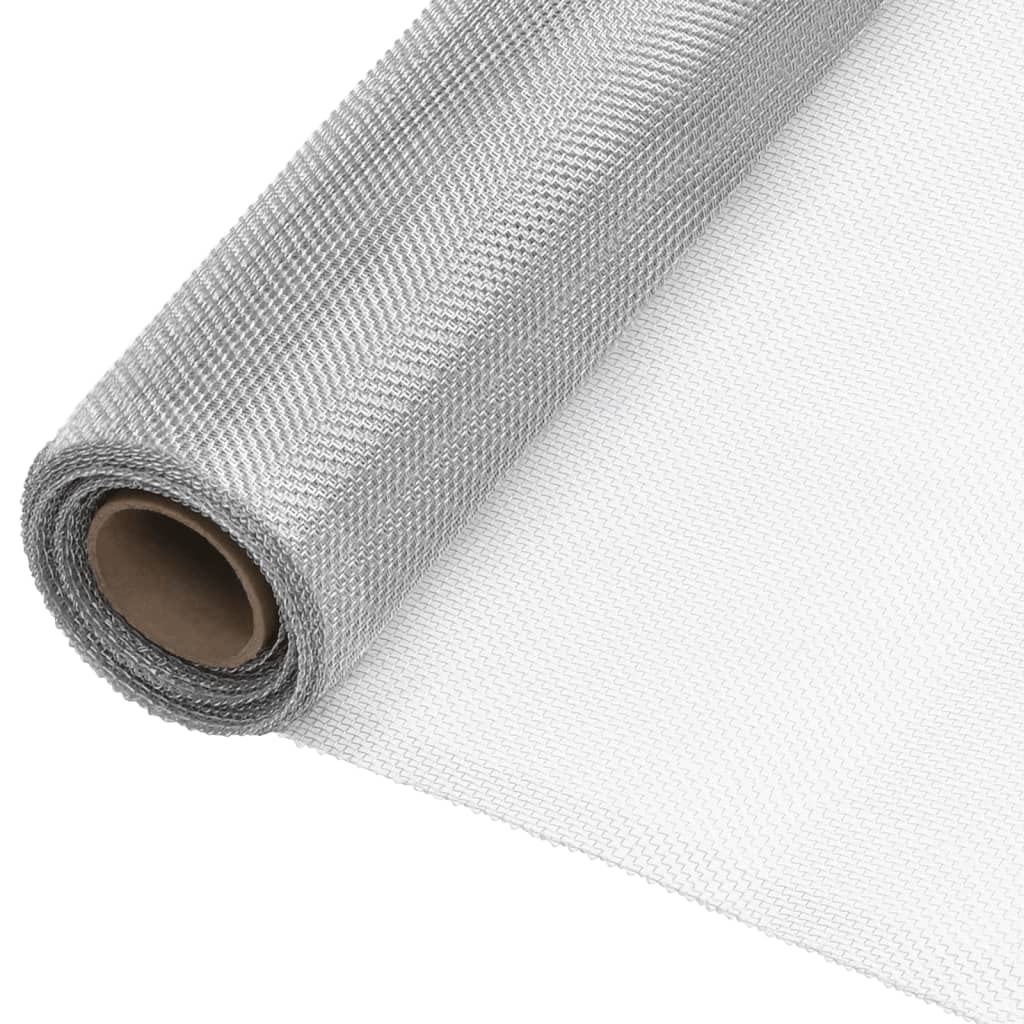 Mosquitera de aluminio, 80 x 1000 cm, color plateado, protección contra insectos, malla de alambre, valla de jardín, jaula para gallinas, para ventana, puerta, balcón, camping
