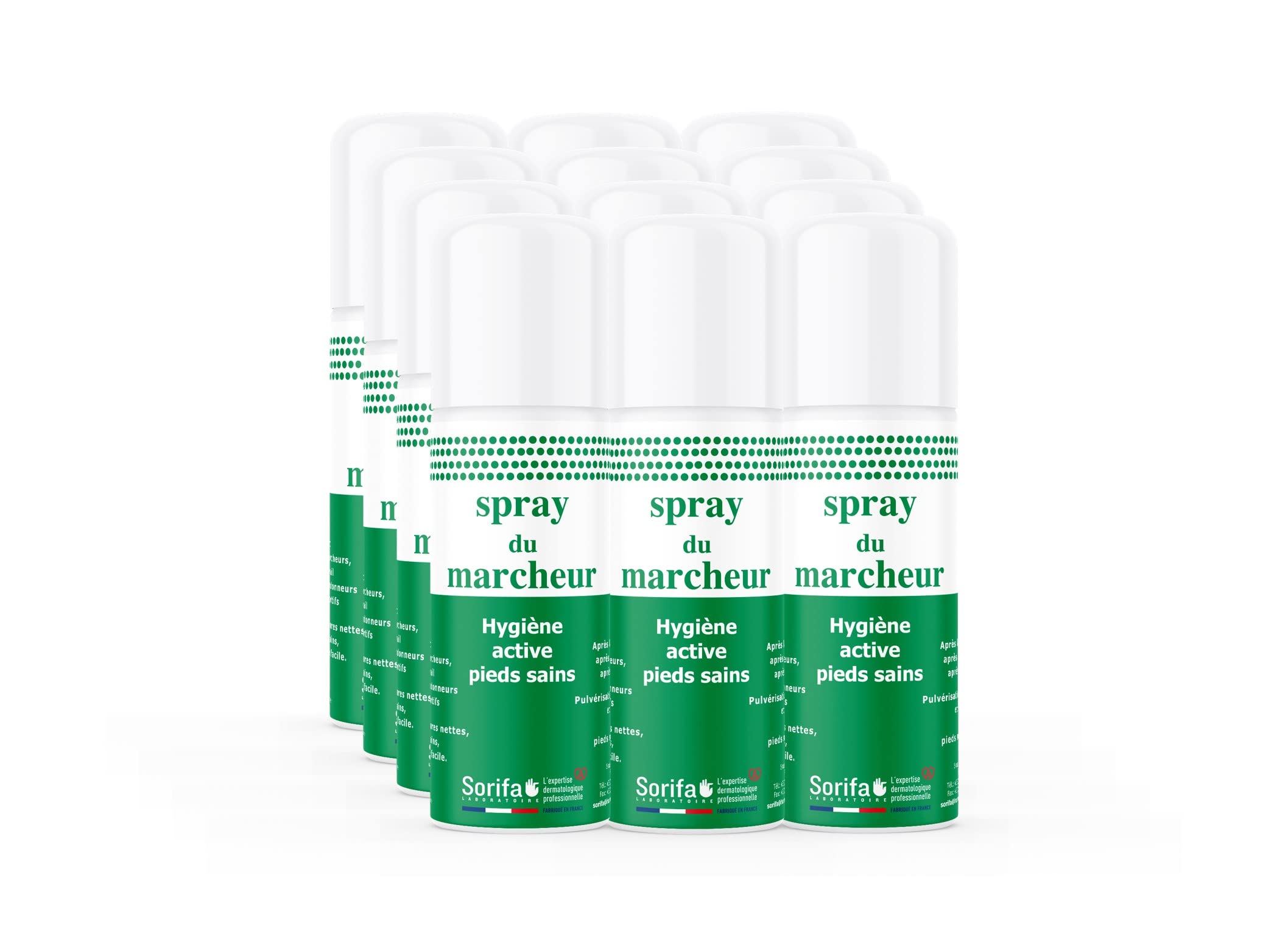 Lote de 12 – Spray del caminante – Higiene del pie y del zapato – Spray 150 ml sin gas