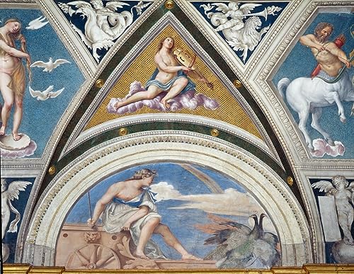 Lienzo decorativo para pared de salón, pintura clásica de Juno en su carro, mural de 60x90cm