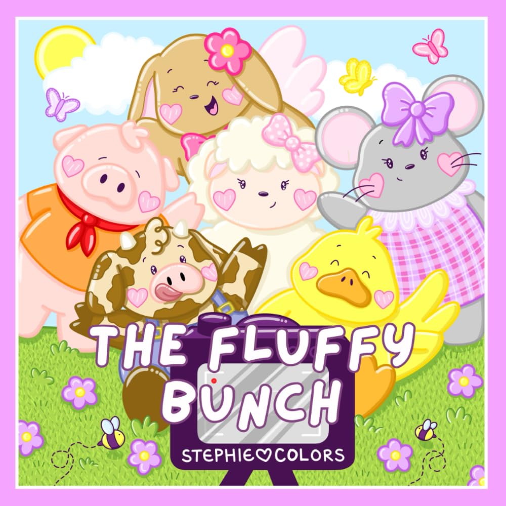 The Fluffy Bunch: A Cute and Cozy Animal Coloring Book for All Seasons and All Ages