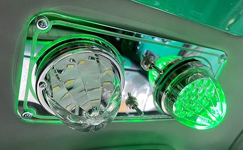 Miniatura 3 de Peterbilt PFD389 - Luces de cúpula de cabina con marco (rojo), color rojo