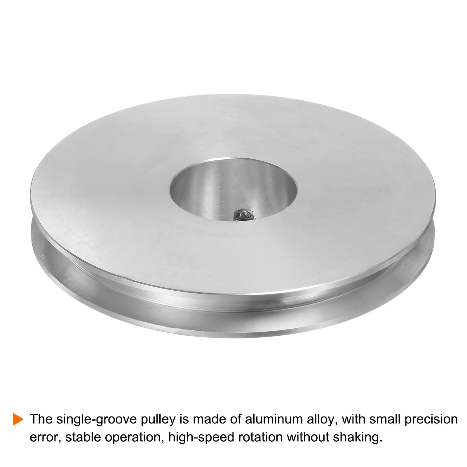 sourcing map Poulie À Une Rainure De 25Mm À Alésage Fixe, Diamètre Extérieur De 80Mm En Alliage D'Aluminium Avec Clé Hexagonale Pour Machine De Perçage Et Courroie Ronde En Pu De 6Mm.