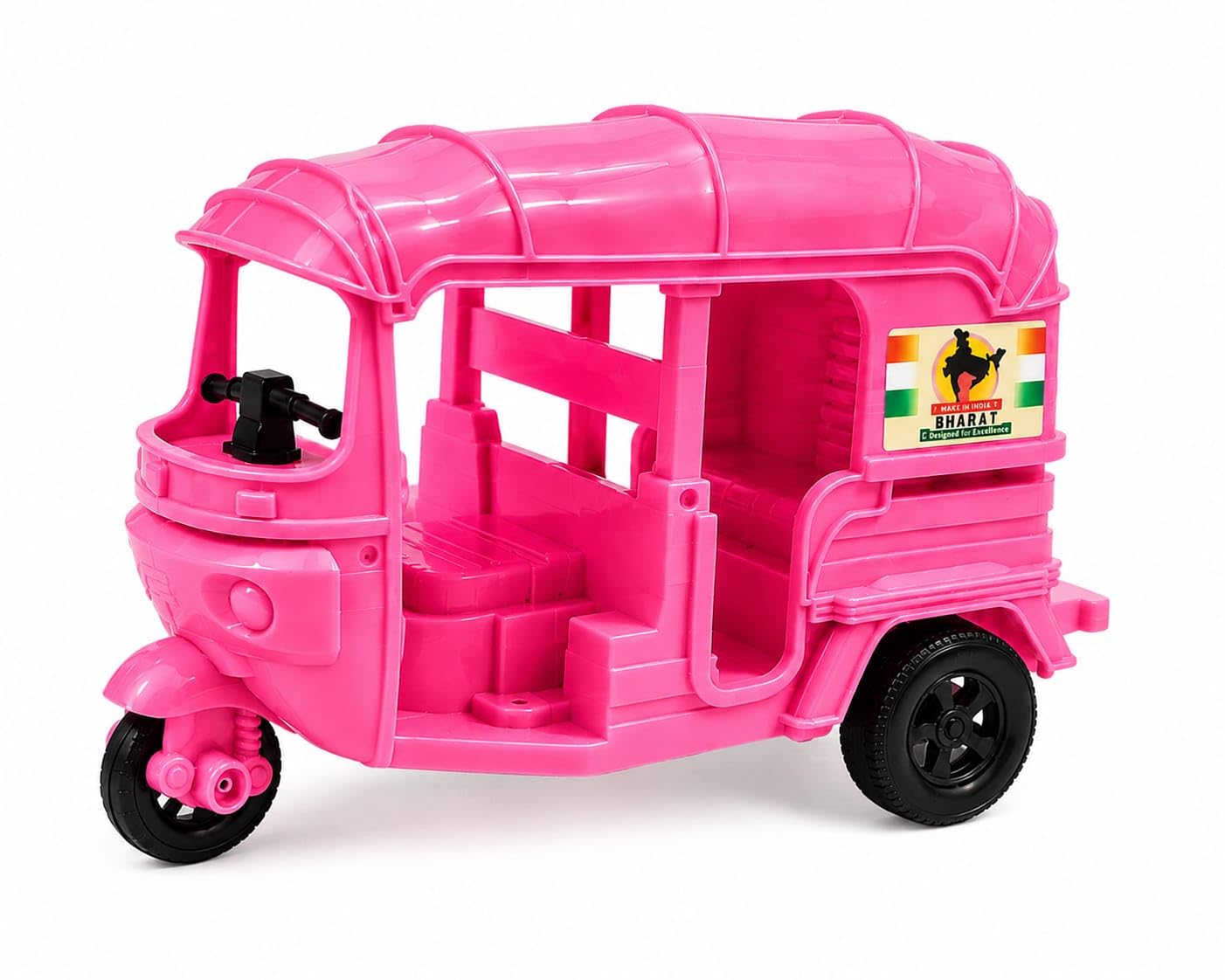 Push and Go Auto Rickshaw Toy Purple (Pink) | Friction Powered, Age 3 Years Plus-image-46