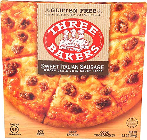 Three Bakers Whole Grain Gluten Free Sweet Italian Sausage Pizza, 9.5 Ounce -- 8 per case.