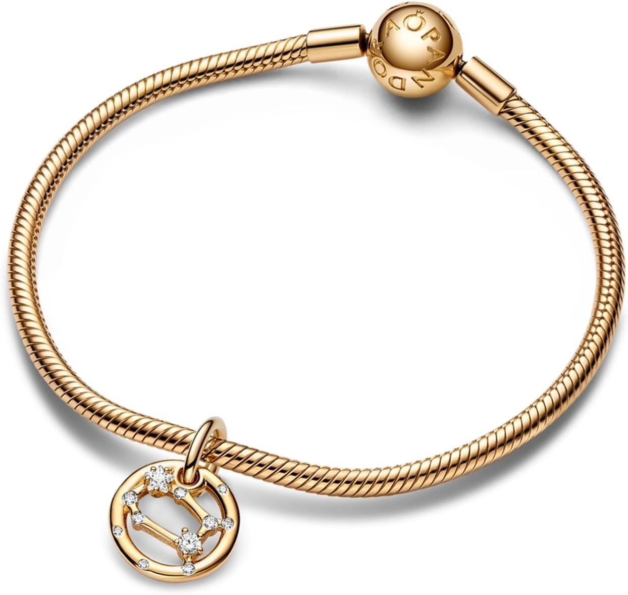 PANDORA Gemini Zodiac Dangle Charm - Compatible with PANDORA ME & Moments Jewelry - Zodiac Sign Jewelry - Gift for Her - PANDORA Shine with Clear Cubic Zirconia - With Gift Box - Image 3