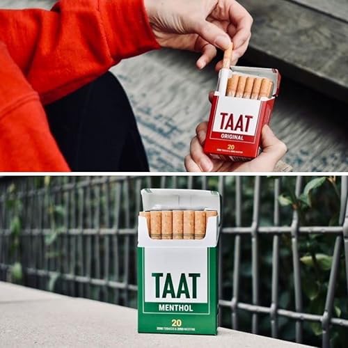 Miniatura 6 de TAAT Cigarrillos herbales - Alternativa para fumar sin nicotina, sin tabaco con extracto de 50 mg, sabor completo, paquete de 20 barras (suave) +
