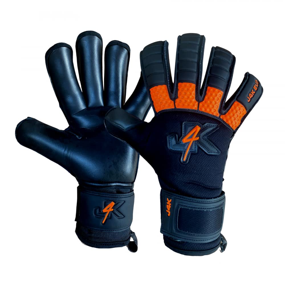 J4K EVO Thermal Negative Cut Goalkeeper Gloves | Fleece Inner Material Keeps Hands Warm | 4mm Soft Palm Gives Extra Protection and Comfort | Sizes: (3,4,5,6,7,8,9,10 and 11) Adult and Junior