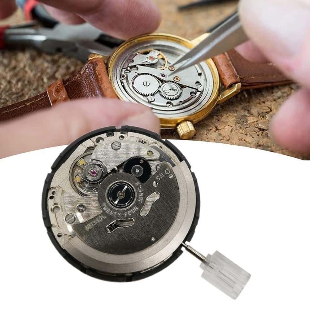 Movimiento mecánico automático de Alta precisión para Reloj - Reemplazo de Doble Calendario con Tres Agujas para el 7S36