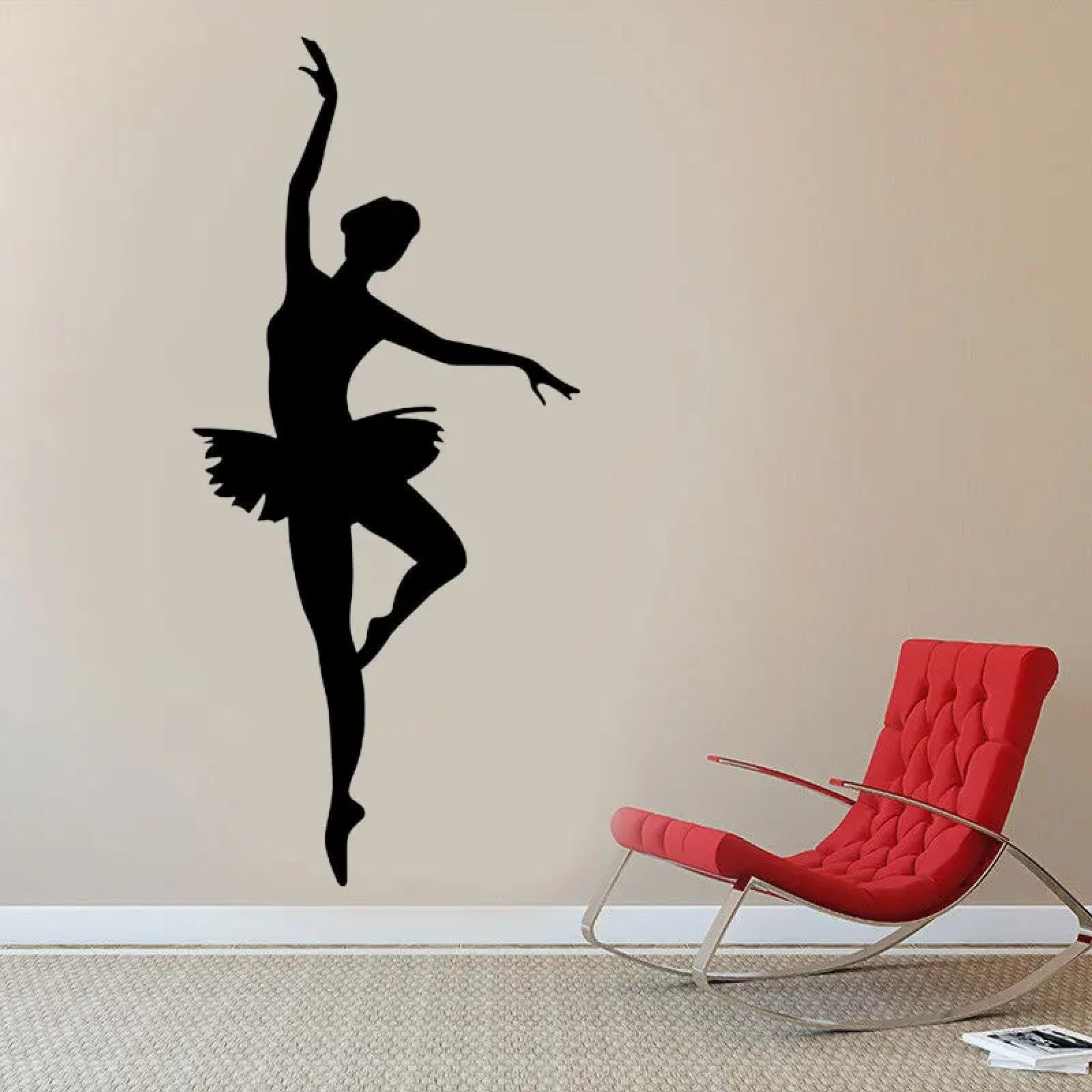 YOUOUSI Ballet Silhouette wall Decals for Dance Studios, Ballet Dancers, and Dancing Girls.