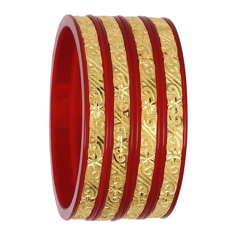 Barrfy Collections Traditional Design Gold Plated Set of 2 Bangles/Kada Set for Women and Girls-2.4 (B0CCJ9PRWR) Amazon Price History, Amazon Price Tracker