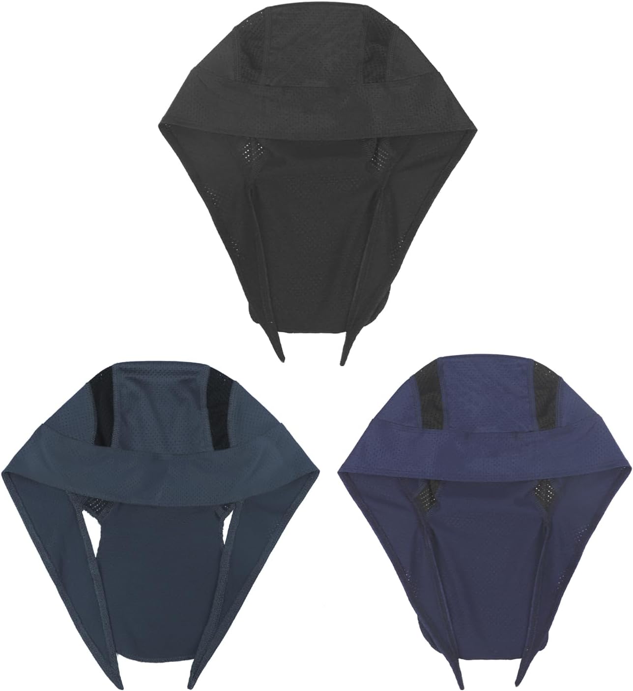 3 Pack Breathable Skull Cap UV Sun Protection Bandana Beanie Skull Caps for Men Durag Head Wraps Headgear Liner for Cycling image 5