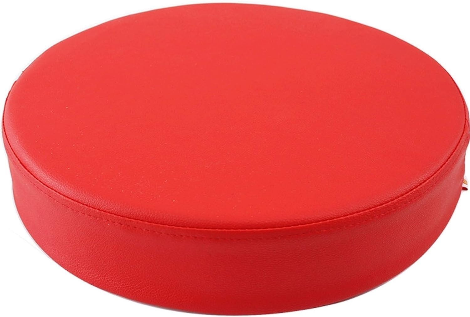 Round Leather Seat Cushions Office Kitchen Dining Bar Stools - Thicken Soft Chair Pads ﻿for Outdoor Furniture Memory Foam(Red,15.7x3in/40x8cm)