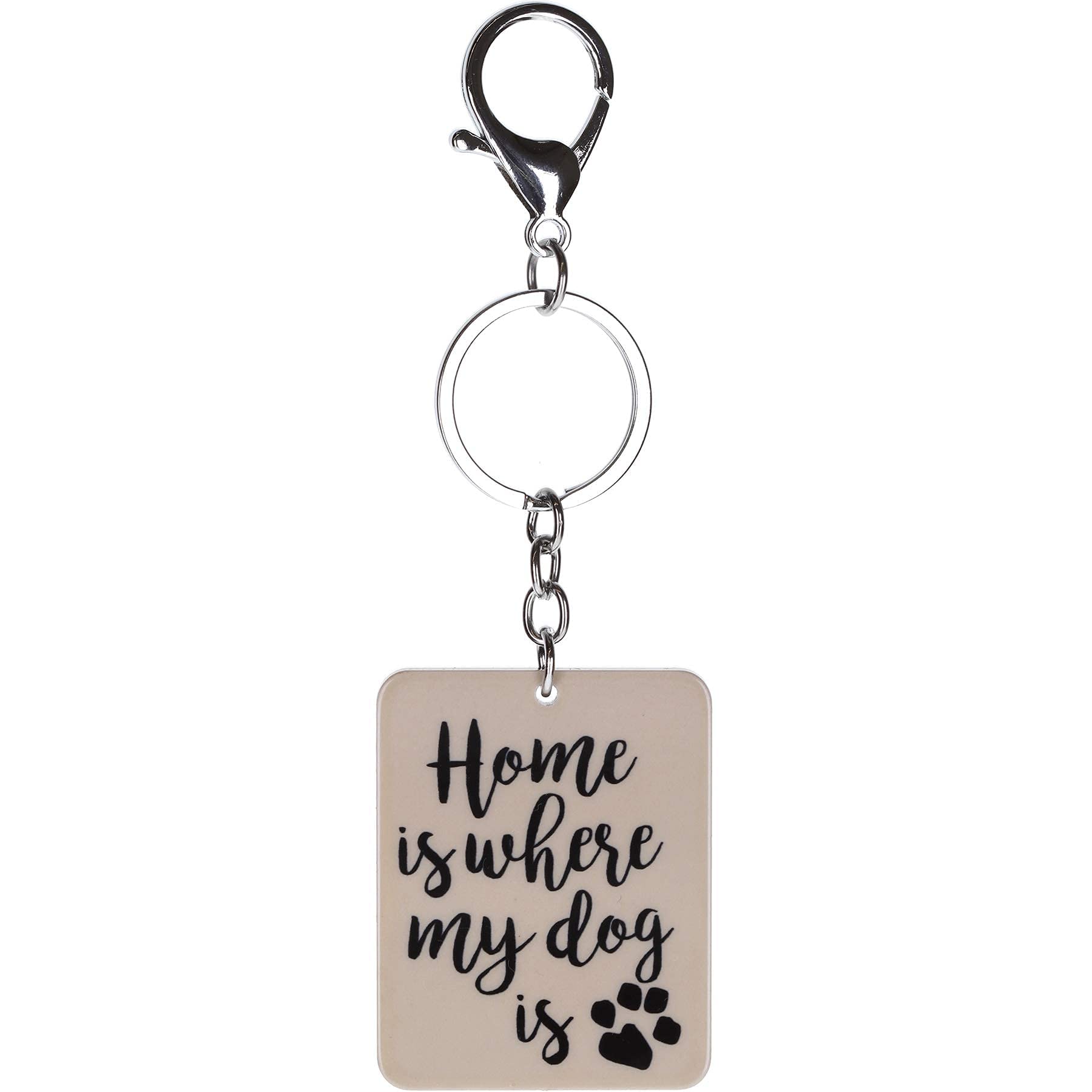 Stands Out, Supplying Outstanding Gifts Home is Where my Dog is Novelty Keyring Bag Tag Charm