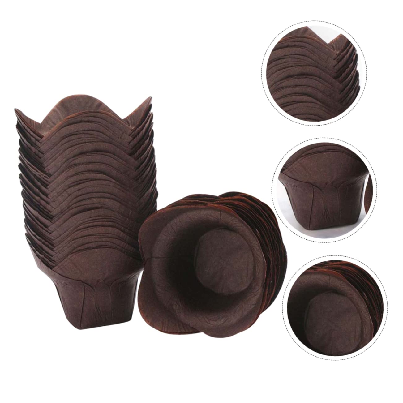 HEMOTON Cupcake-Liner 400 Stück Kleine Kuchen-Anti-Öl-Papier-Cupcake-Behälter Papier-Cupcake-Wrapper Cupcake-Backen Mini-Muffins Käsekuchen Hochzeit Geschenkpapier Backhalter