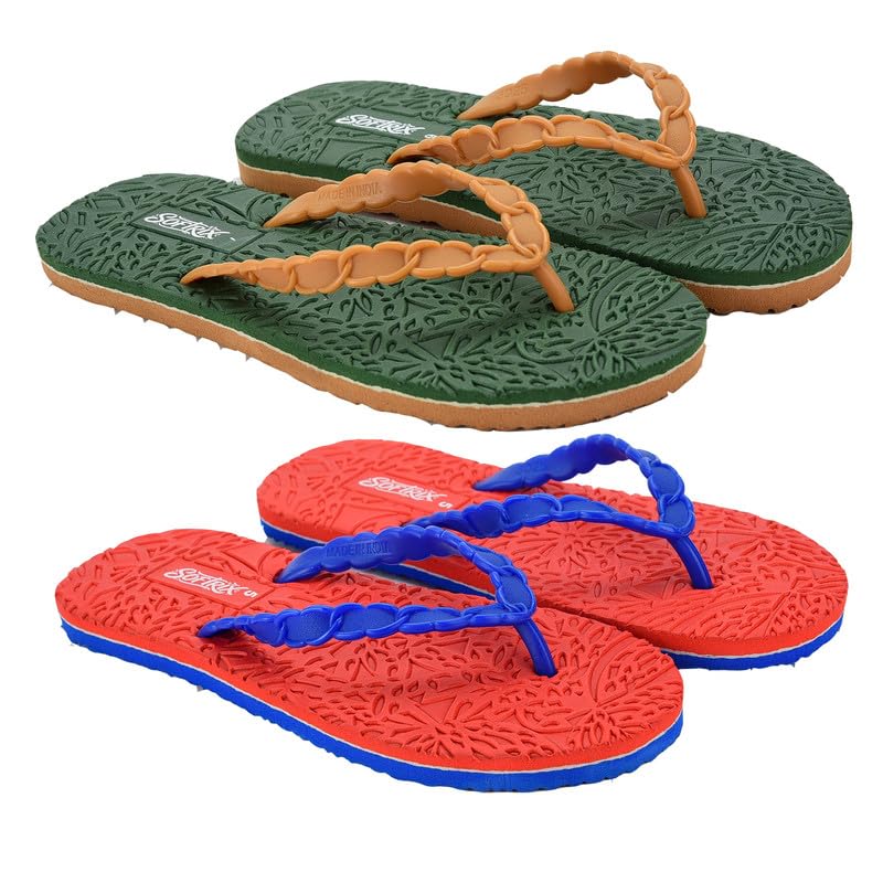 Slipper for Women Pack of 2 Stylish & Comfortable Daily Use Home Slippers Flip Flops for Women Trendy Casual Indoor Outdoor Lightweight Footwear-image-40