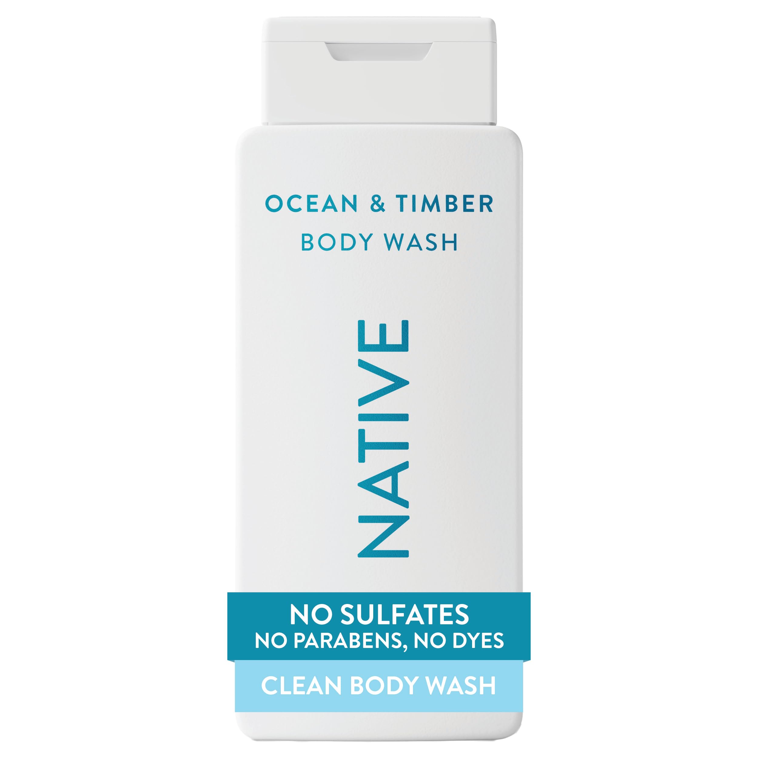 Body Wash Contains Naturally Derived Ingredients | For Women & Men, Sulfate, Paraben, & Dye Free Leaving Skin Soft and Hydrating | Ocean & Timber 18 oz