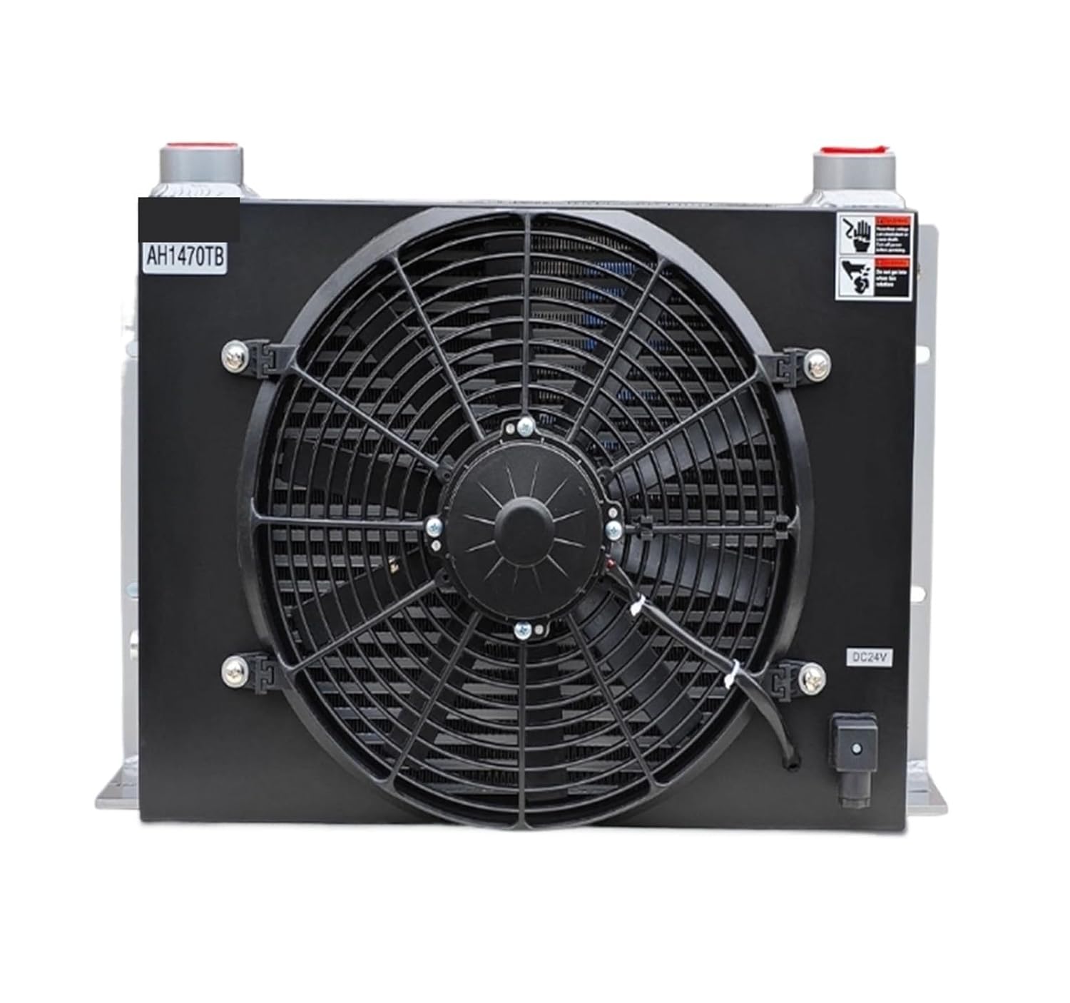 AH1470TB-CA 200L/min Hydraulic Oil Cooler, Air-Cooled Radiator, Oil Cooling Heat Exchanger Efficient Shock Absorption(DC24V)