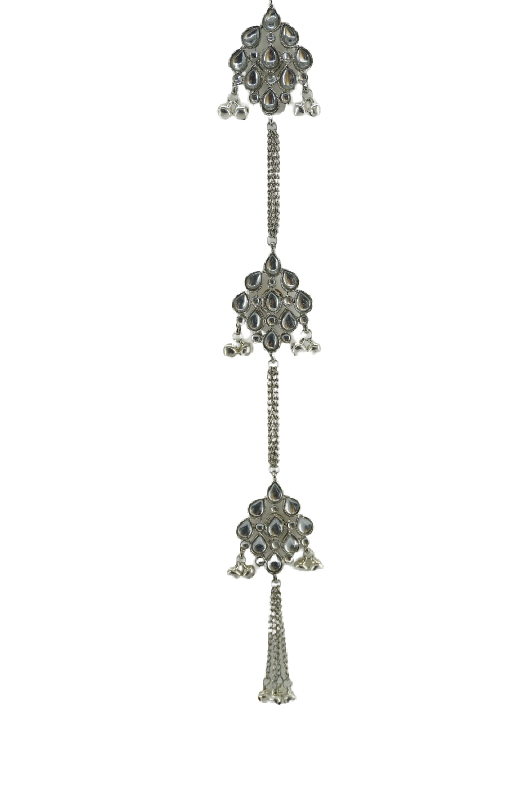 Kundan Silver Metal White Stones & Ghungroo (Pack of 1, Piece, Size : 30 cm) Long Hanging Three Layer Brooch for Kurti, Dress, Saree, Blouse, Lehenga, Suit & Many More. (B09GXMND23) Amazon Price History, Amazon Price Tracker