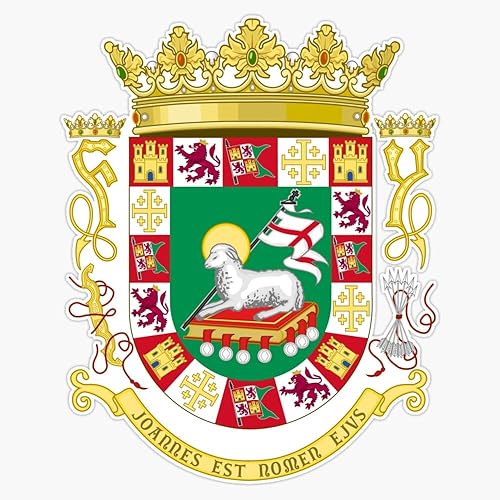 Puerto Rico Coat of Arms Sticker Bumper Sticker Vinyl Decal