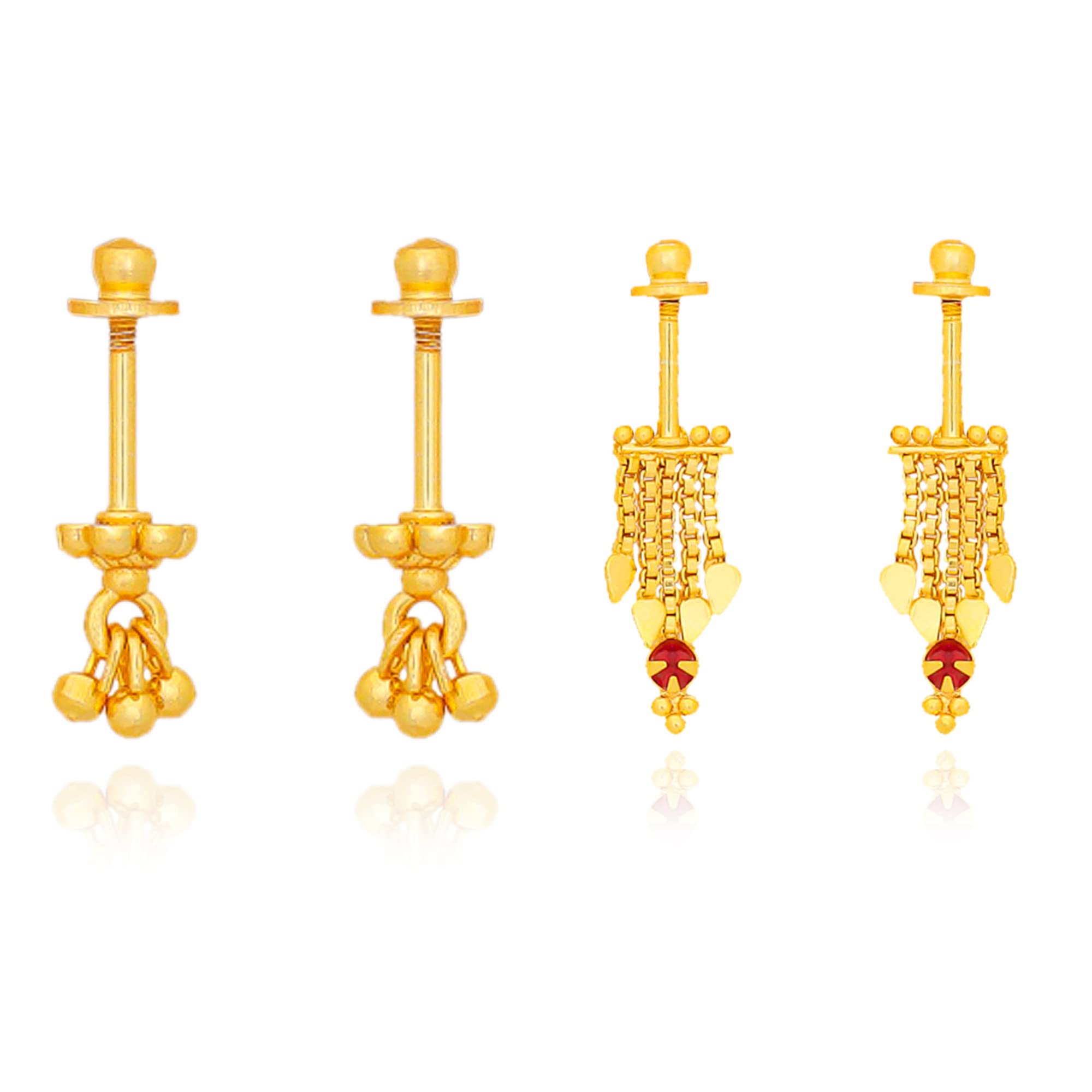 Traditional Gold Platted Bugdi Earrings Pack Of 2PairCMB1815,1818 (B0C46NSMCX) Amazon Price History, Amazon Price Tracker