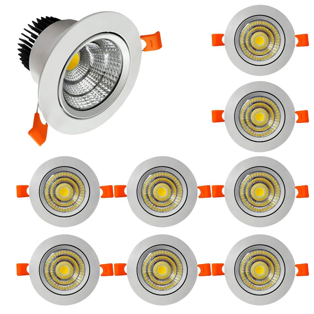 Spots LED encastrables CCT blanc mat plafonnier haut rendu de couleur
