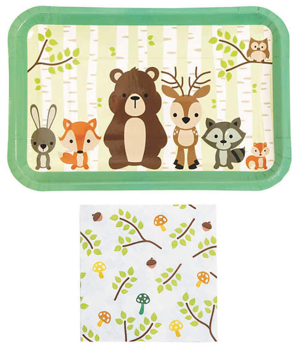 Animaux de la forêt kit de vaisselle pour un goûter d'anniversaire magique