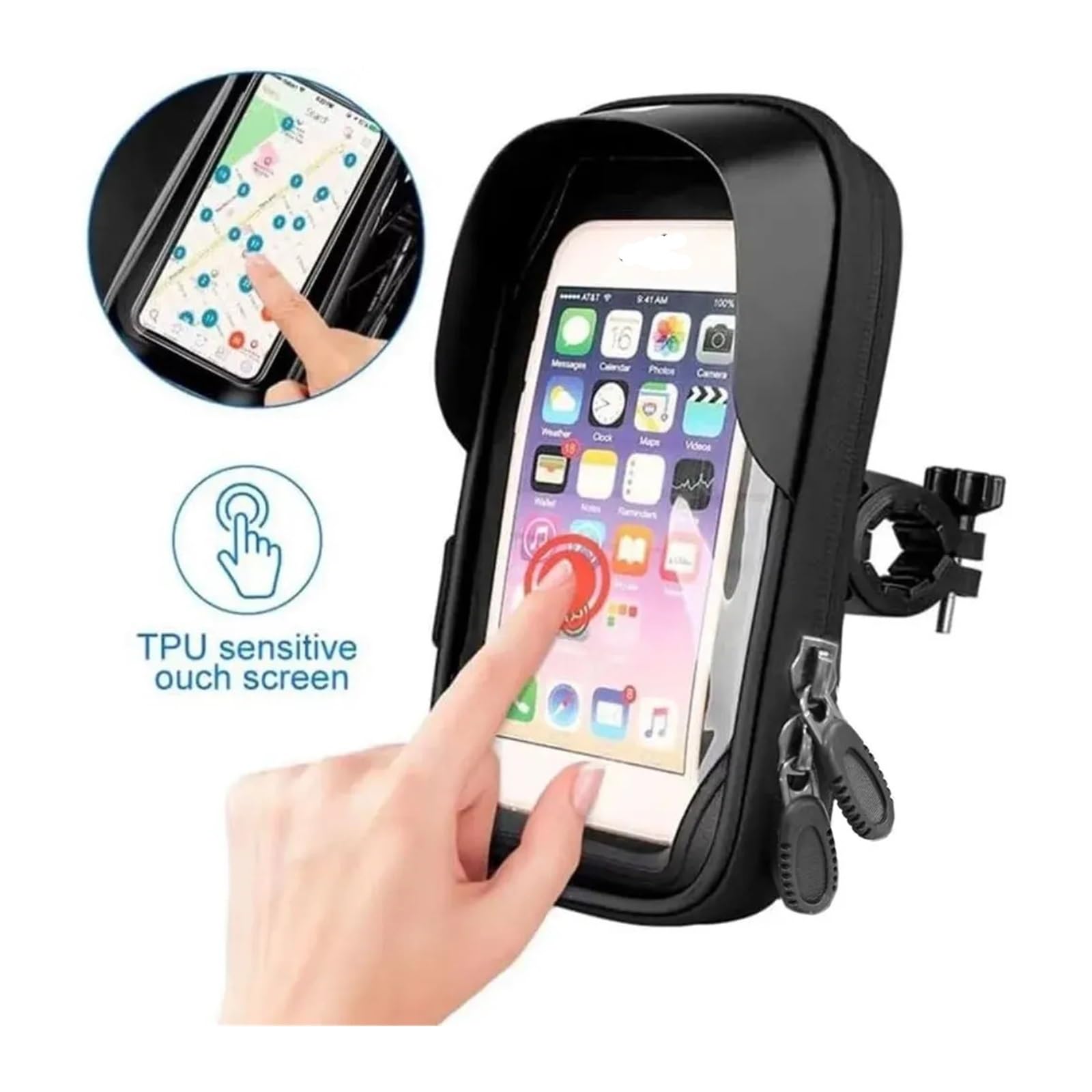Sac Support De Téléphone, Compatible Avec Vélo, Moto Scooter