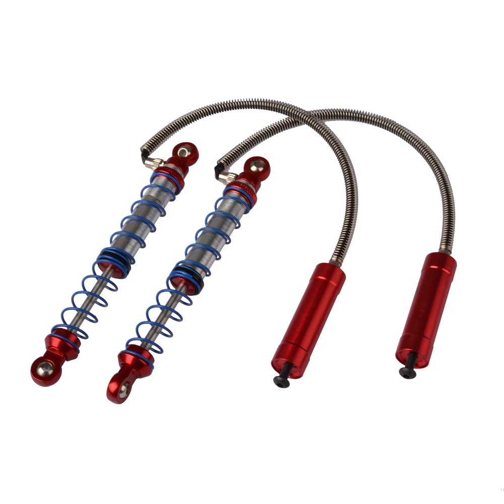 2 sztuk 100/110mm Piggyback amortyzator hydrauliczny podwójna sprężyna, dla Axial SCX10 SCX10 II 90046 D90 TRX4 1/10 gąsienica RC Zdalny amortyzator samochodowy(110MM)