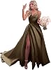 Zepumen Women’s Strapless Satin Prom Dresses Long Wedding Dress A-Line Formal Evening Party Gowns with Slit